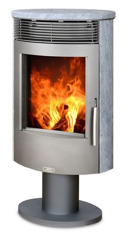 Печь-камин ABX Tartu 5 поворотный, серая сталь тальк с верхней плитой в Калуге